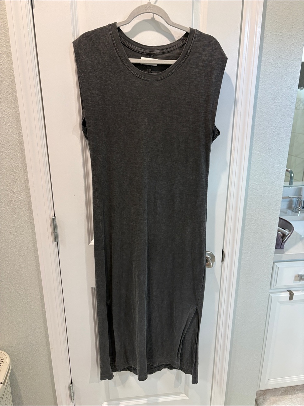 Sleeveless Charcoal Maxi Dress - Effortless Everyday Style